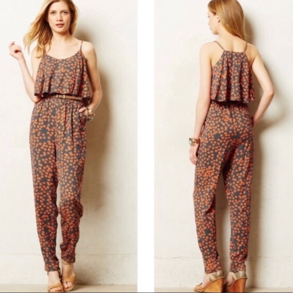 Lilka Anthropologie Floral Jumpsuit